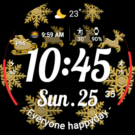 Captura de pantalla de ACRO Happy Christmas Watchface