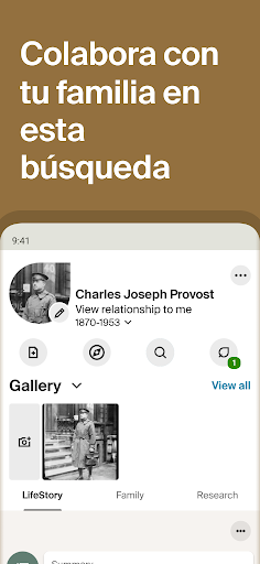 Captura de pantalla de Ancestry: Tu historia y ADN