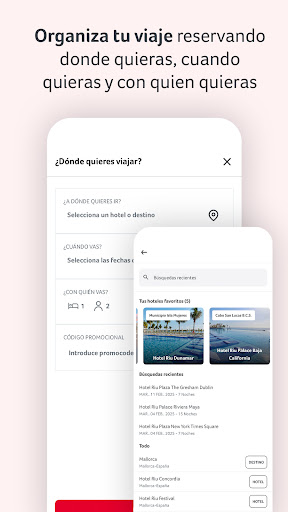 Captura de pantalla de RIU Hotels & Resorts
