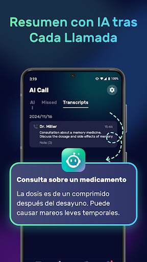 Captura de pantalla de AI Phone:Traducción de Llamada