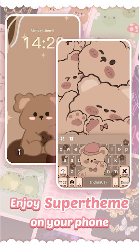 Captura de pantalla de Pink Cute Hippo Teclado
