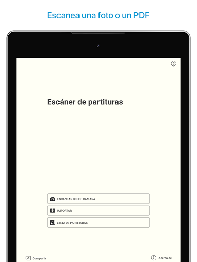 Captura de pantalla de Lector de notas y partituras