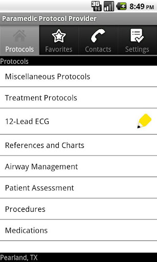 Captura de pantalla de Paramedic Protocol Provider
