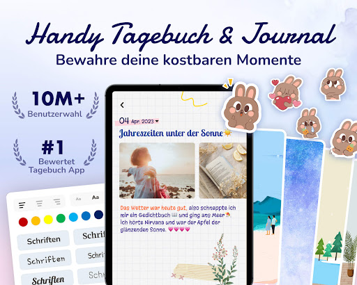 Tagebuch Journal mit Passwort Screenshot