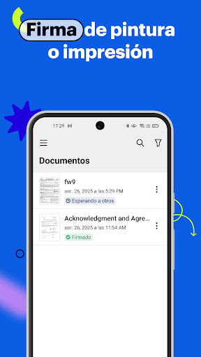Captura de pantalla de SignNow: firmar documentos PDF