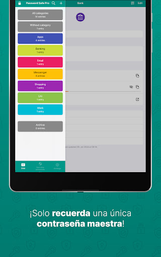 Captura de pantalla de Password Safe and Manager