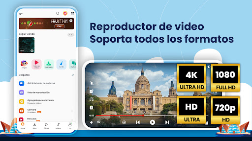 Captura de pantalla de reproductor de vídeo Full HD