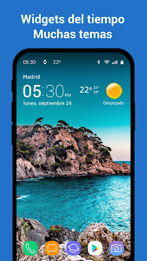 Captura de pantalla de Reloj y clima transparente