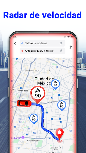 Captura de pantalla de GPS por voz: Planificador