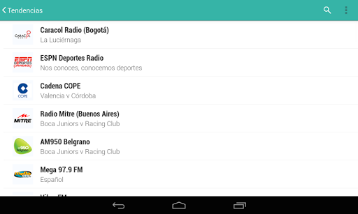 Captura de pantalla de TuneIn Radio Pro