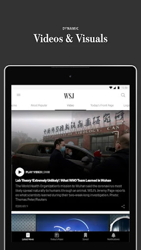 Captura de pantalla de The Wall Street Journal. News
