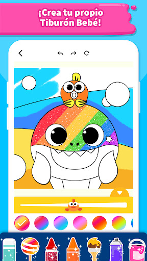 Captura de pantalla de Tiburón Bebé para Colorear