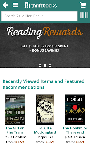 Captura de pantalla de ThriftBooks: New & Used Books