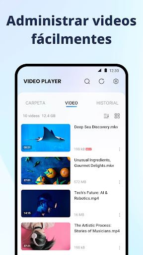 Captura de pantalla de Reproductor de vídeo HD