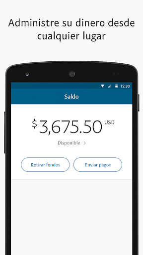 Captura de pantalla de PayPal para empresas