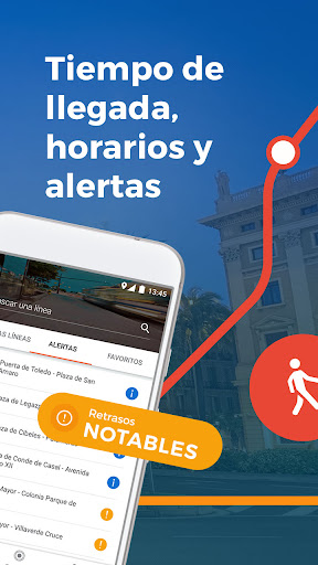 Captura de pantalla de Moovit: Horarios de bus y tren