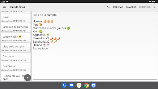 Captura de pantalla de Bloc de notas - notas simples