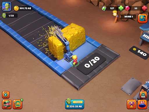 Captura de pantalla de Idle Zombie Miner: Gold Tycoon