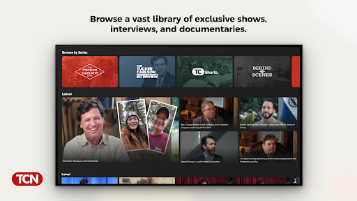 Captura de pantalla de Tucker Carlson Network