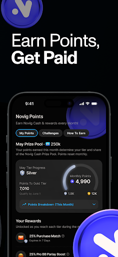 Captura de pantalla de Novig: Trade & Predict Sports