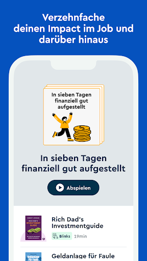 Blinkist: Buchzusammenfassung Screenshot