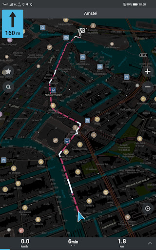 Captura de pantalla de Organic Maps: mapas offline