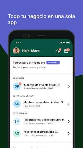 Captura de pantalla de Tasker de Taskrabbit