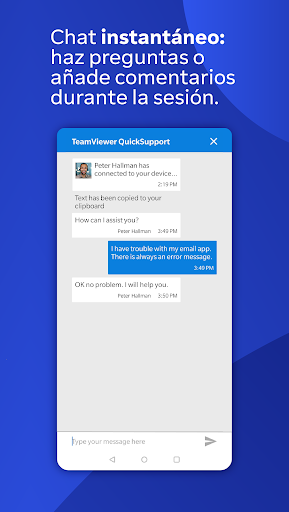 Captura de pantalla de TeamViewer QuickSupport