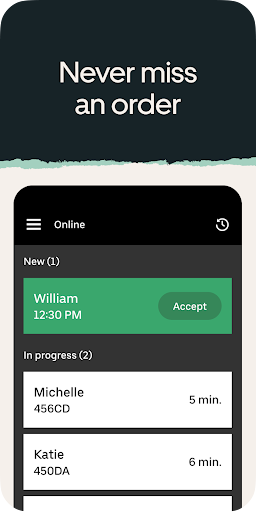 Captura de pantalla de Uber Eats : Gestor de Pedidos