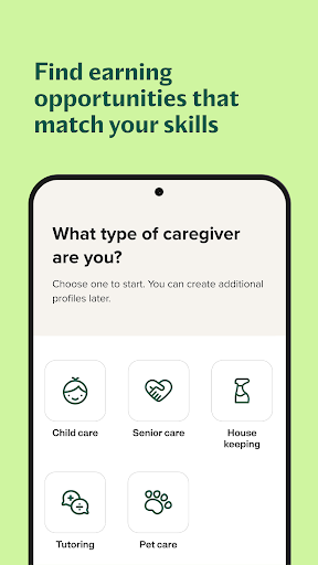 Captura de pantalla de Care.com: Find Caregiver Jobs