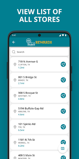 Captura de pantalla de Yesway & Allsup’s Rewards