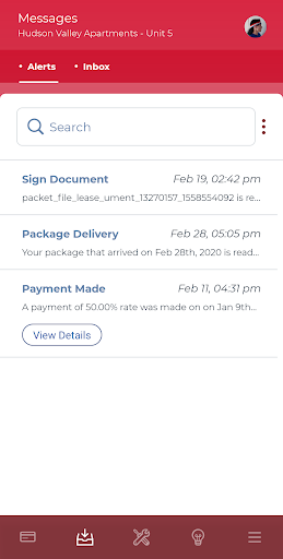 Resident Portal Screenshot