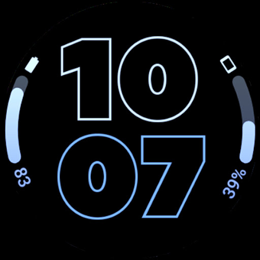 Captura de pantalla de Outlined Watch Face