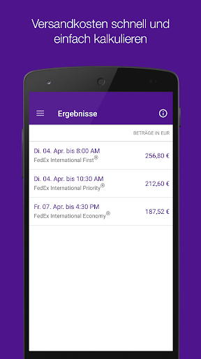 FedEx Mobile Screenshot