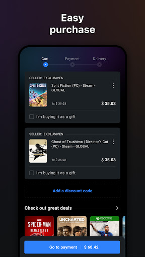 Captura de pantalla de G2A