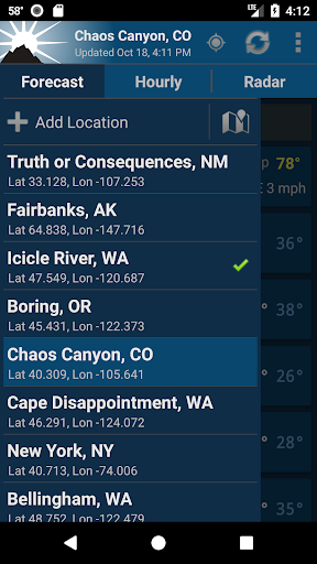 Captura de pantalla de NOAA Weather Unofficial (Pro)