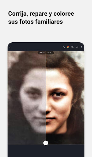 Captura de pantalla de MyHeritage: Árbol genealógico