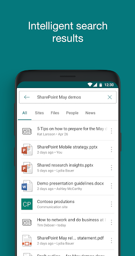 Captura de pantalla de Microsoft SharePoint