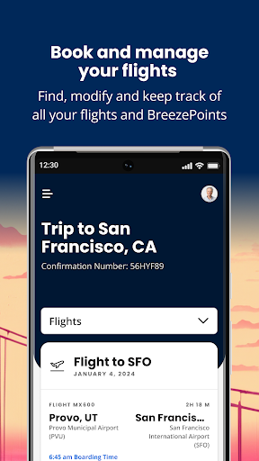 Captura de pantalla de Breeze Airways