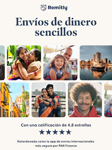 Captura de pantalla de Envía dinero con Remitly