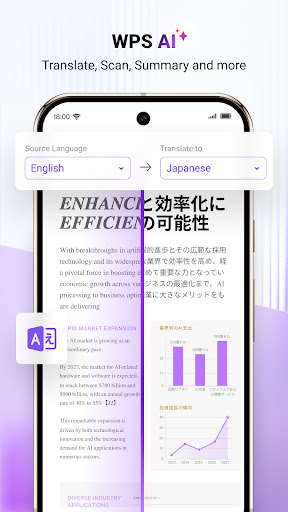 Captura de pantalla de WPS Office: PDF, Word, Excel