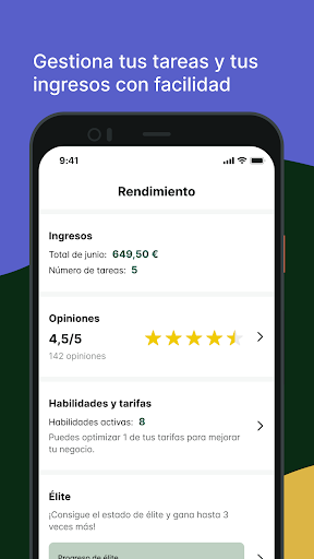 Captura de pantalla de Tasker de Taskrabbit