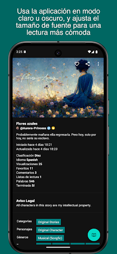 Captura de pantalla de Spirit Fanfics y Historias