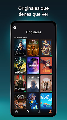 Captura de pantalla de Disney+