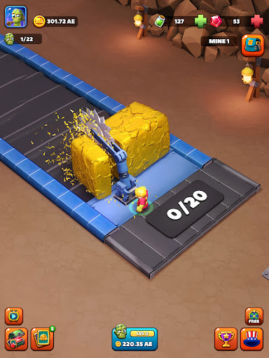 Captura de pantalla de Idle Zombie Miner: Gold Tycoon