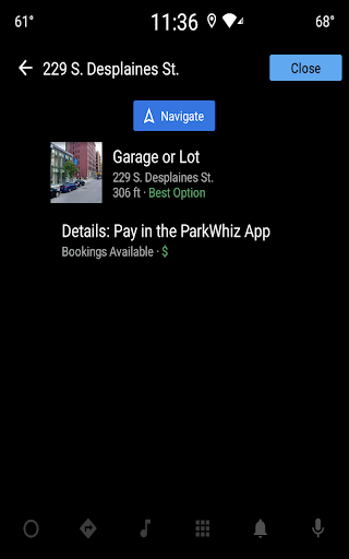 Captura de pantalla de ParkWhiz -- Parking App