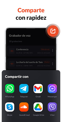 Captura de pantalla de Grabadora de Voz, Grabar Audio