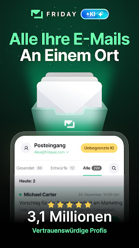 Friday: KI E-Mail-Assistent Screenshot
