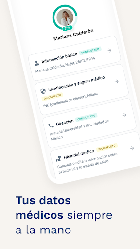 Captura de pantalla de Doctoralia: pide citas médicas