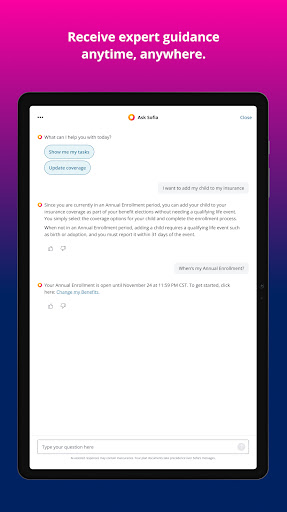 Captura de pantalla de MyChoice Benefits